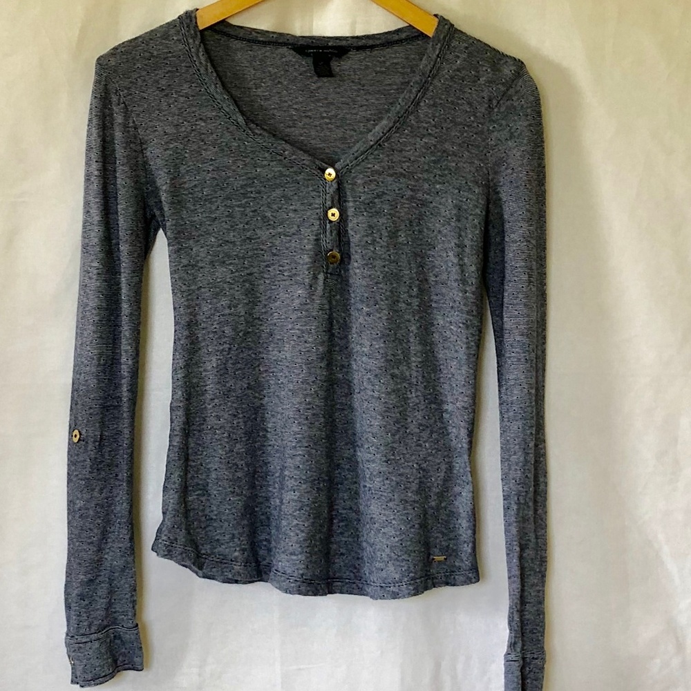 Tommy Hilfiger Roll Sleeve Knit Top